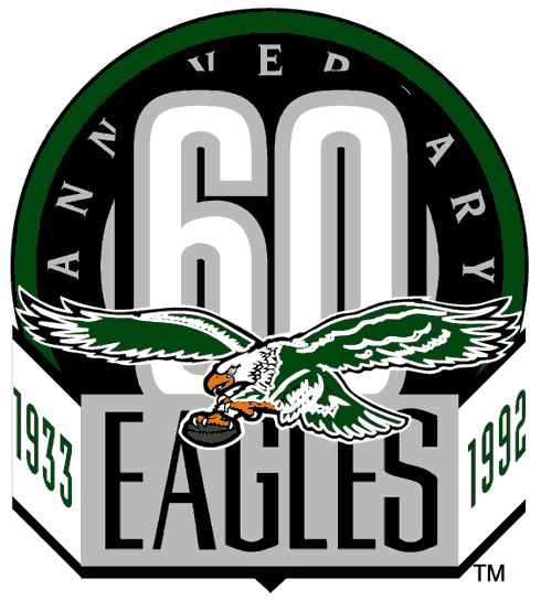 Philadelphia Eagles 1992 Anniversary Logo iron on paper